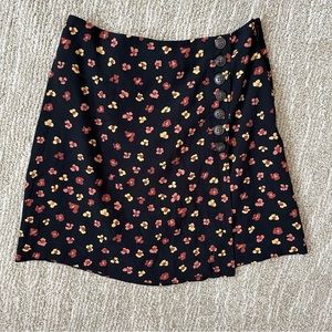 Madewell fall floral mini skirt